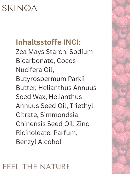 Natürliches Deodorant ohne Aluminium mit Himbeeröl